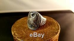 Georg Jensen Franklin Mint 925 Sterling Silver Eagle Ring Size 9.0 Pre-owned