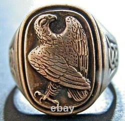 Georg Jensen Sterling Silver 925 Denmark 1982 Franklin Mint Eagle Ring Sz 11