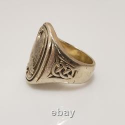 George Jensen 1982 Denmark Sterling Silver Franklin Mint Eagle Ring Size 8