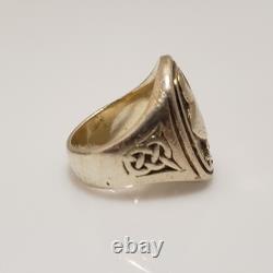 George Jensen 1982 Denmark Sterling Silver Franklin Mint Eagle Ring Size 8