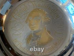 George Washington. Plate Sterling 925 White House Hist Assoc. Franklin Mint 1972