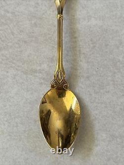 Gold Franklin Mint Sterling Silver 925 Crown Jewel Spoon Vintage