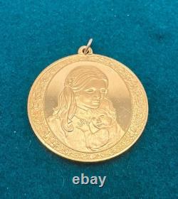 Gold Plated Sterling Silver Mothers Day Pendant Franklin Mint 1974