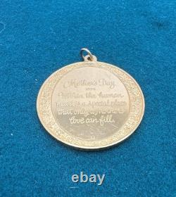 Gold Plated Sterling Silver Mothers Day Pendant Franklin Mint 1974