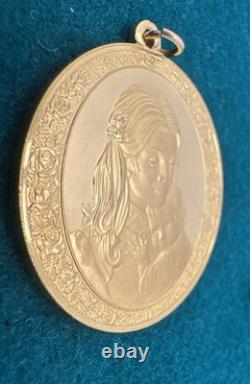 Gold Plated Sterling Silver Mothers Day Pendant Franklin Mint 1974
