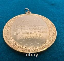 Gold Plated Sterling Silver Mothers Day Pendant Franklin Mint 1974