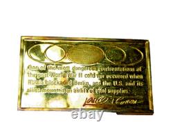 Gold Sterling silver Bar Airlift Counters Soviet Blockade Berlin Franklin Mint