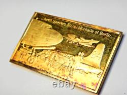 Gold Sterling silver Bar Airlift Counters Soviet Blockade Berlin Franklin Mint