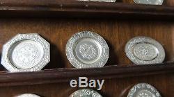 Great Collection of FRANKLIN MINT ENGLISH STERLING SILVER Miniature Plates