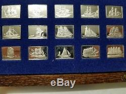 Great Sailing Ships History Mini Ingot Collection Sterling Silver Franklin Mint