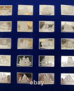 Great Sailing Ships Of History Franklin Mint 50 Bars Sterling Silver Ingot Set