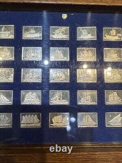 Great Sailing Ships Of History Franklin Mint 50 Bars Sterling Silver Ingot Set