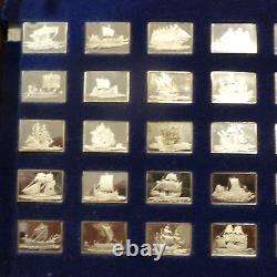 Great Sailing Ships Of History Franklin Mint 50 Bars Sterling Silver Ingot Set