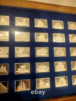 Great Sailing Ships Of History Franklin Mint 50 Bars Sterling Silver Ingot Set