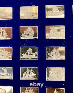 Great Sailing Ships Of History Franklin Mint 50 Bars Sterling Silver Ingot Set