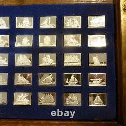 Great Sailing Ships Of History Franklin Mint 50 Bars Sterling Silver Ingot Set