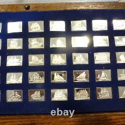 Great Sailing Ships Of History Franklin Mint 50 Bars Sterling Silver Ingot Set