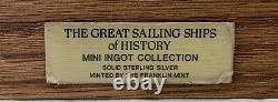 Great Sailing Ships Of History Franklin Mint 50 Bars Sterling Silver Ingot Set