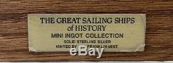 Great Sailing Ships Of History Franklin Mint 50 Bars Sterling Silver Ingot Set