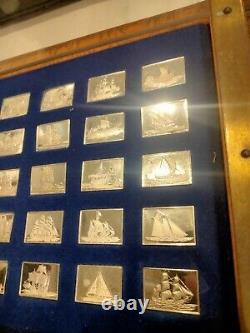 Great Sailing Ships Of History Franklin Mint 50 Bars Sterling Silver Ingot Set