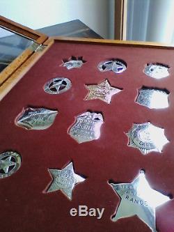 Great Western Lawmen Franklin Mint Sterling Silver Law Enforcement Badges- 1987
