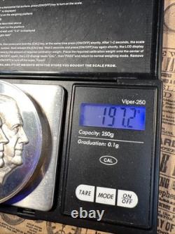 HUGE 197 Grams. 925 Sterling Silver Franklin Mint Richard Nixon/Spiro Agnew