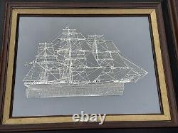 Handmade Sterling Silver Clipper Ship Cutty Sark Franklin Mint 1976