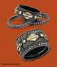Harley Davidson Black Nickel With Gold Accents Stacking Ring By Franklin Mint