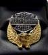Harley-davidson Mens Wings Of Freedom Ring Sz 12 Franklin Mint With Leather Box