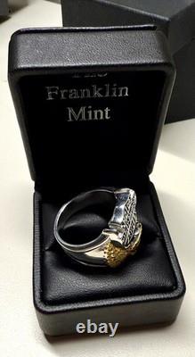 Harley-Davidson Mens Wings of Freedom Ring Sz 12 Franklin Mint With Leather Box