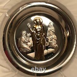 He Is Risen Abram Belskie Sterling Silver Collector Easter Plate Franklin Mint