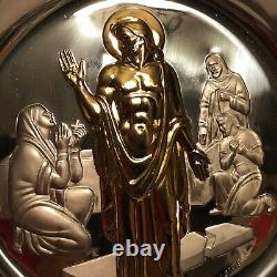 He Is Risen Abram Belskie Sterling Silver Collector Easter Plate Franklin Mint