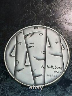 Helleberg Sports in Sweden Franklin Mint Sterling Silver Medal 1971