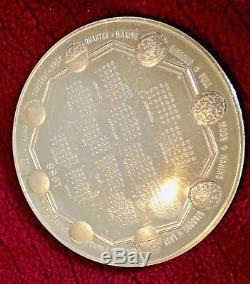 Huge1988 Astrological Zodiac Horoscope Franklin Mint Sterling Silver Medal 292g