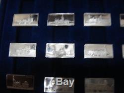 INT'L Locomotive Sterling Silver Miniature Set Complete, Franklin Mint Lim Ed