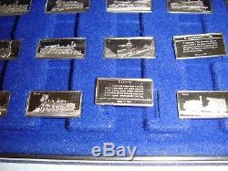 INT'L Locomotive Sterling Silver Miniature Set Complete, Franklin Mint Lim Ed