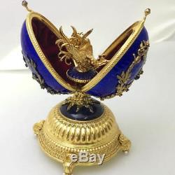 Igor Carl The Faberge Musical Firebird Egg. 925 Sterling Silver Franklin Mint