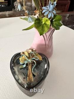 Imperial House Floral Faberge 1986 and Gorham Sterling Silver Plate Heart