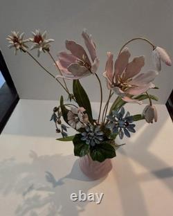 Imperial House Floral Faberge 1986 and Gorham Sterling Silver Plate Heart