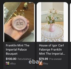 Imperial House Floral Faberge 1986 and Gorham Sterling Silver Plate Heart