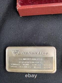 Italian Line-Franklin Mint-Michelangelo-Leonardo-Colombo- Sterling Silver ingots