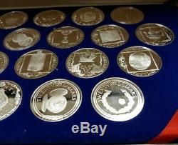 J123 Franklin Mint 25 Treasure Coins of the Caribbean Sterling Silver Set +1
