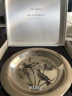 James Franklin National Audubon Society Sterling Silver The Goldfinch Plate 1972