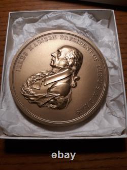 James Madison Father of the Bill of Rights & J. Adams silver and bronze medals