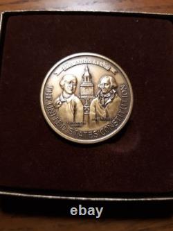 James Madison Father of the Bill of Rights & J. Adams silver and bronze medals