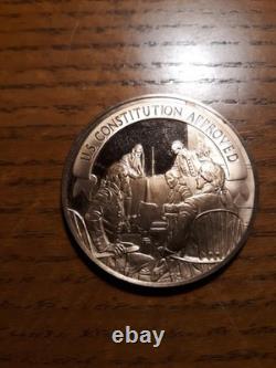 James Madison Father of the Bill of Rights & J. Adams silver and bronze medals