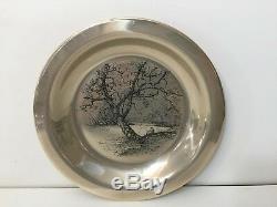 James Wyeth Along The Brandywine Sterling Silver Collector Plate, 8 Diameter