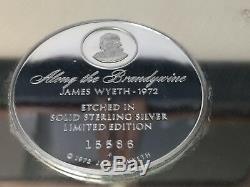 James Wyeth Along The Brandywine Sterling Silver Collector Plate, 8 Diameter