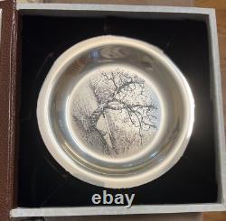 James Wyeth Solid Sterling Silver 8 Plate Along The Brandywine Limited Franklin