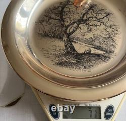 James Wyeth Solid Sterling Silver 8 Plate Along The Brandywine Limited Franklin